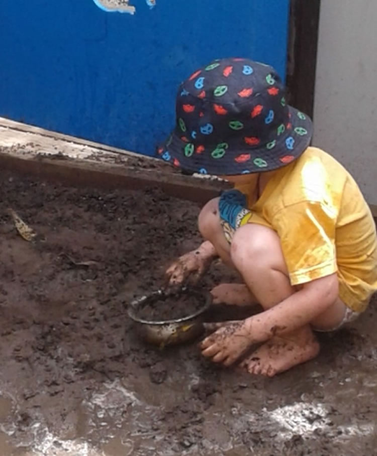 I ask that you take a moment to think about your experiences with mud, to really reach back to the sensory moments that evoked the giddy kind of happiness, excitement and even hilarious disgust that mud brought to your young life. The simple pleasure of playing in the mud extends into many parts of an individual’s growth.